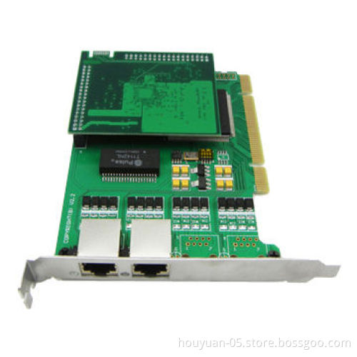 Dual Span Asteris E1 PCI Card with HDEC, VoIP IP PBX, IPPBX PCI Card 220D-EC